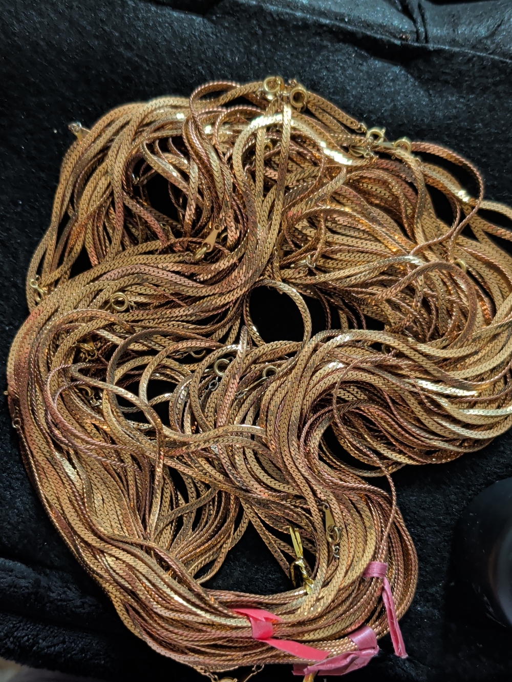 50 Unisex Rose Gold Multi-Strand Chain Necklace